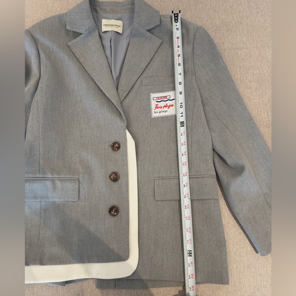 Gray Blazer with Button Accents - Picture 7 of 7